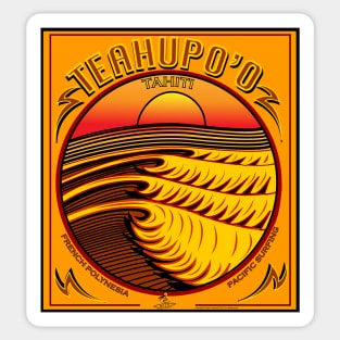 TEAHUPO'O TAHITI SURFING French Polynesia Sticker